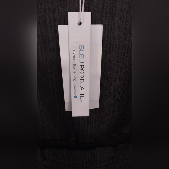 NWT Bleu Rod Beattie black sheer swimsuit cover up 100% polyester Size M - Picture 10 of 13